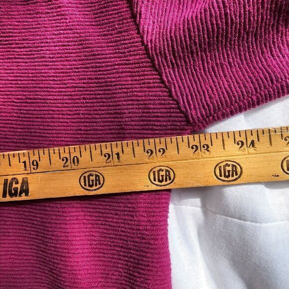 EUC ST JOHN'S BAY MAGENTA RIBBED CREW NECK BOXY PULLOVER SZ L - Picture 14 of 15